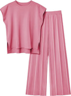 Conjunto fluido de top sin mangas y pantalón plisado - Oriane