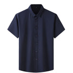Camisa para hombre de poliéster elástico con manga corta - Lauro