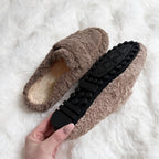 Zapatillas de felpa para mujer de acabado envolvente - Ylva