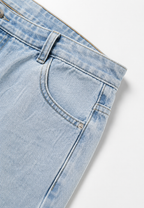 Jeans mujer tiro bajo pierna ancha larga - Kerstin