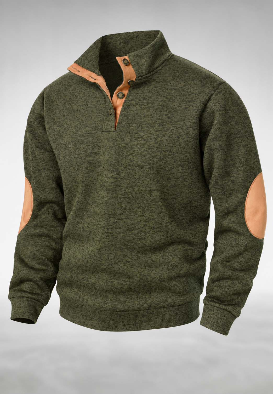 Jersey de hombre con cuello alto y botones - James