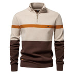 Jersey de punto con media cremallera y rayas - Aurel