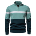 Jersey de punto con media cremallera y rayas - Aurel