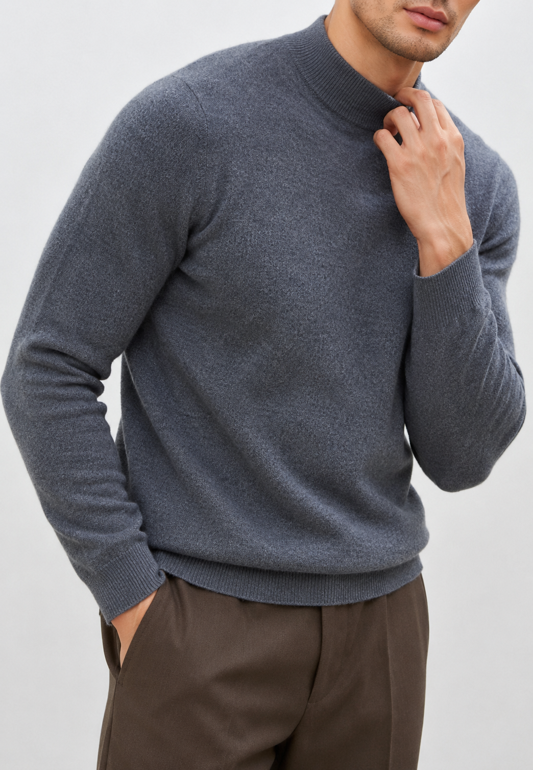 Jersey de punto fino con cuello alto - Émeric