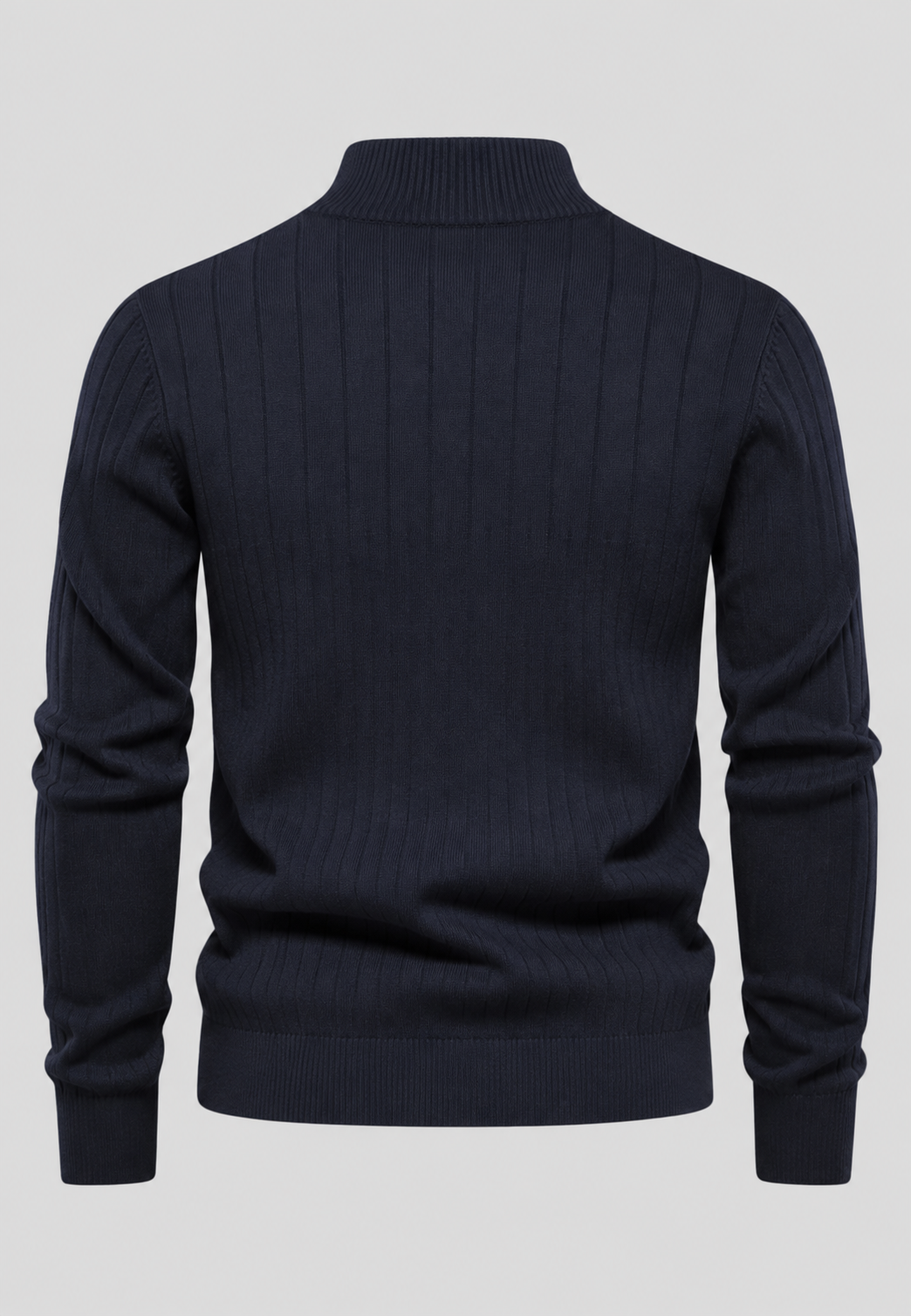 Jersey hombre media cremallera cuello alto canalé - Mikkel