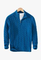 Jersey de punto trenzado con media cremallera - Anselme