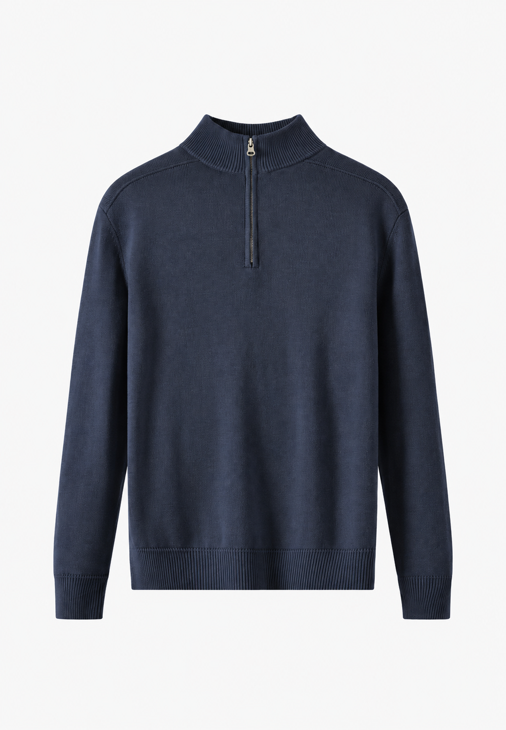 Jersey lana merino hombre media cremallera cuello alto - Florent
