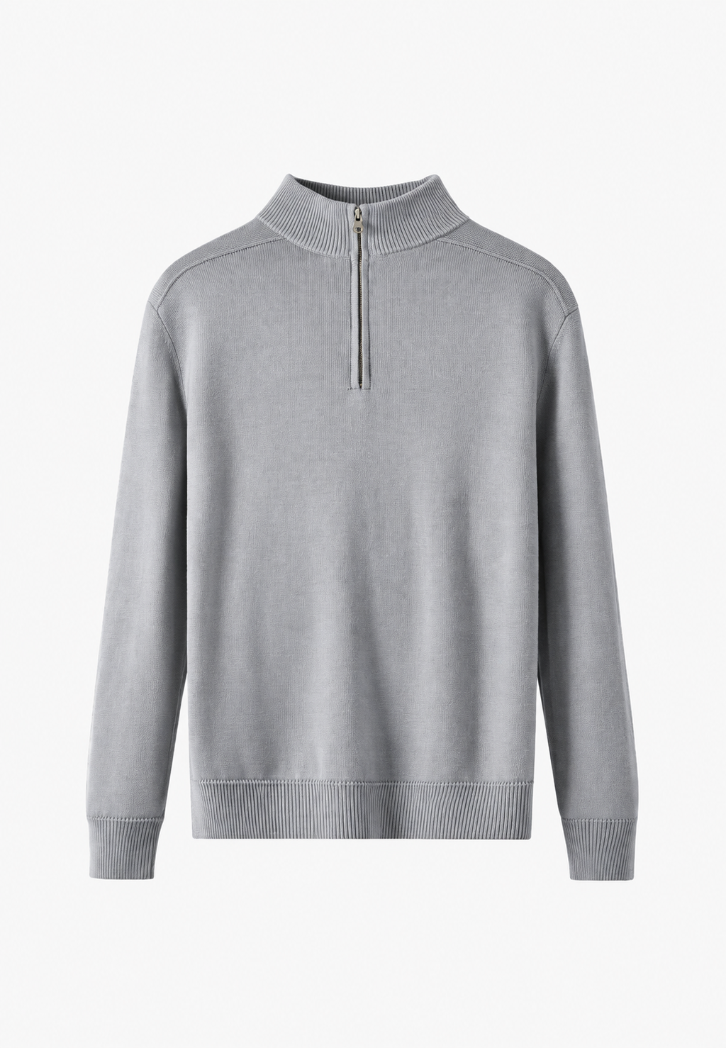 Jersey lana merino hombre media cremallera cuello alto - Florent