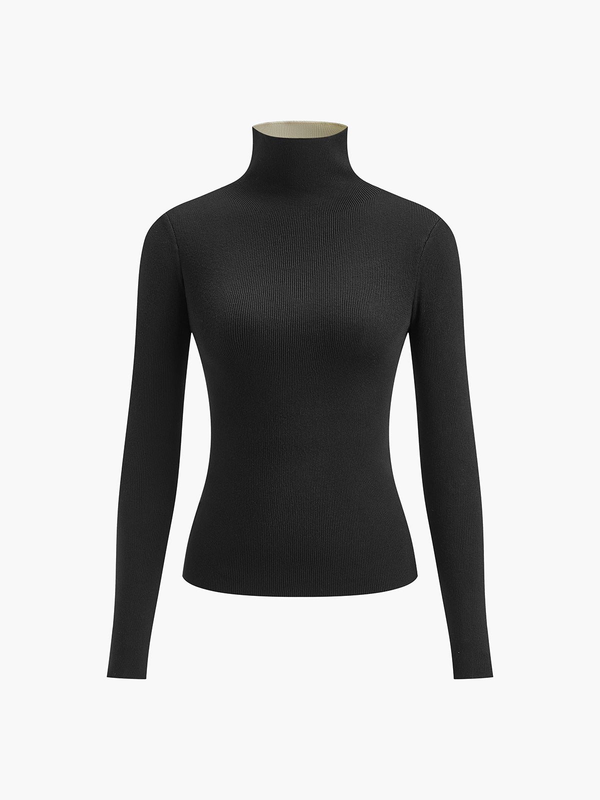 Jersey de punto de cuello alto de manga larga - Maren