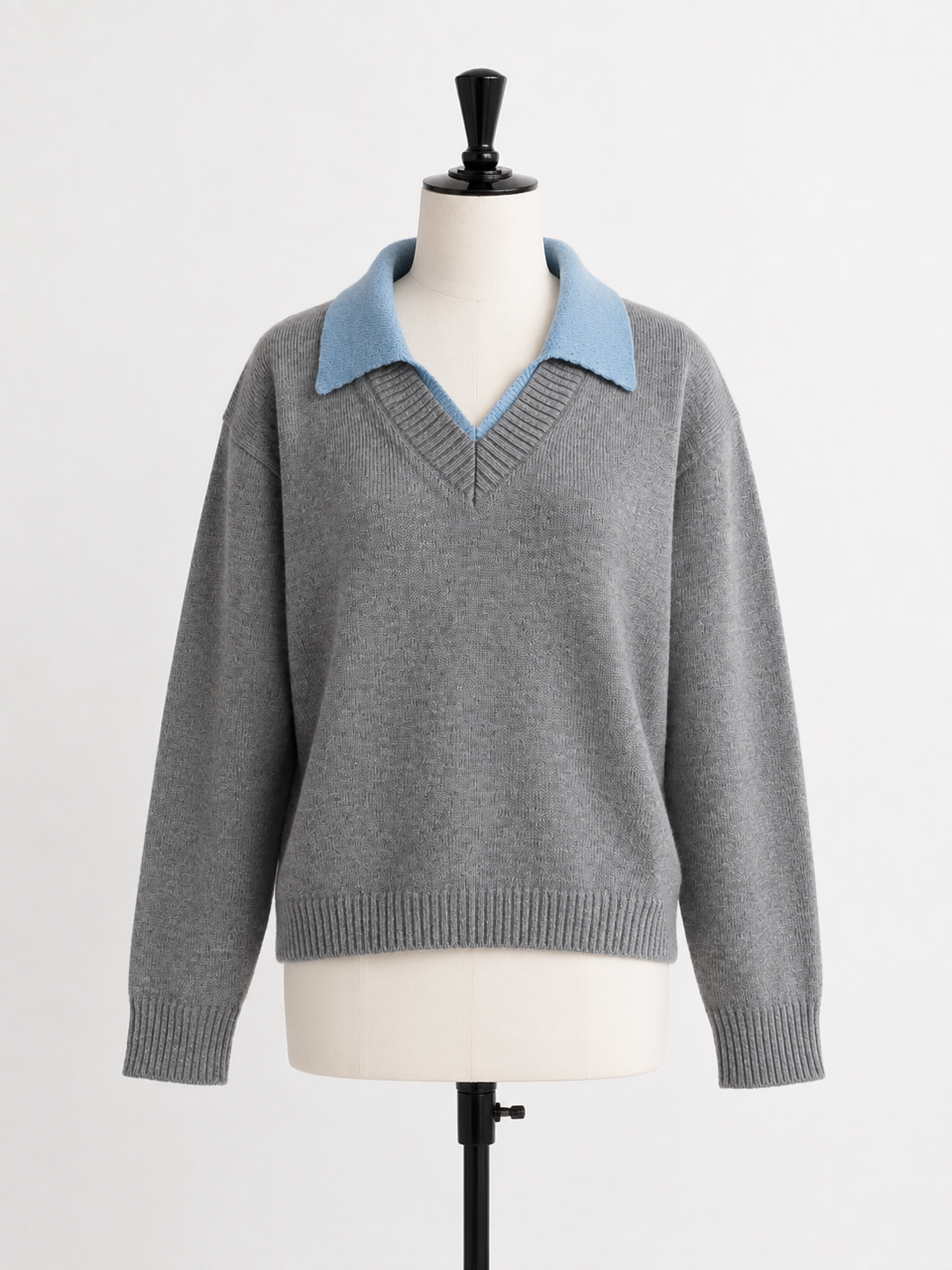Jersey de punto con cuello camisero para mujer - Tilda