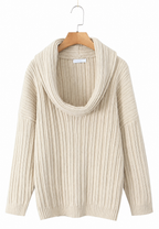Jersey mujer escote asimétrico hombro descubierto - Séverine