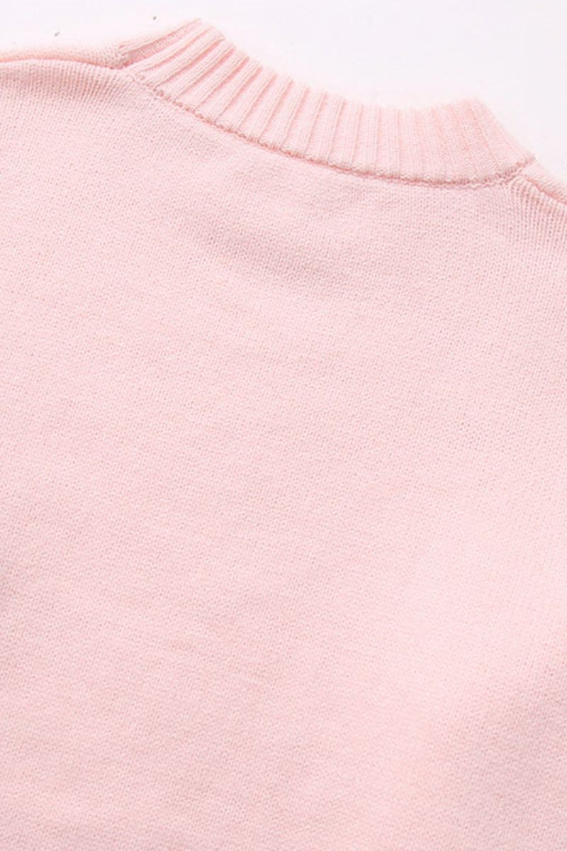 Jersey mujer holgado punto liso cuello redondo - Rieke