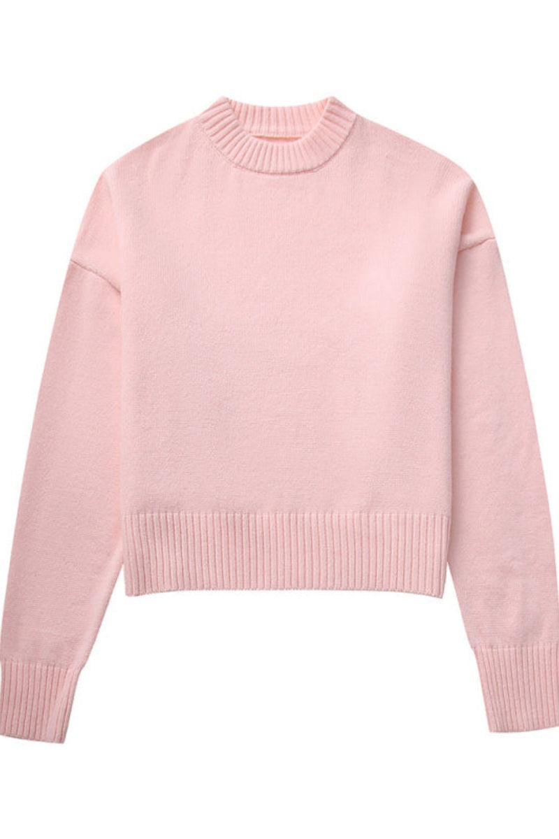 Jersey mujer holgado punto liso cuello redondo - Rieke