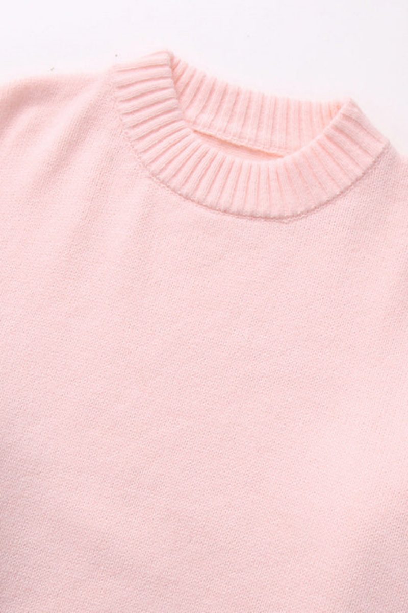 Jersey mujer holgado punto liso cuello redondo - Rieke