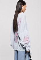 Jersey mujer oversize punto abierto con rotos decorativos - Vianne