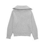 Jersey mujer rayas media cremallera cuello alto - Holly