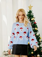 Jersey navideño mujer papá noel manga larga - Narela