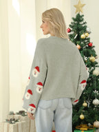 Jersey navideño mujer papá noel manga larga - Narela