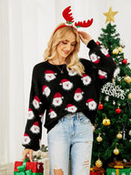 Jersey navideño mujer papá noel manga larga - Narela