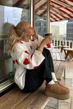 Jersey oversize de punto con corazones - Barissa