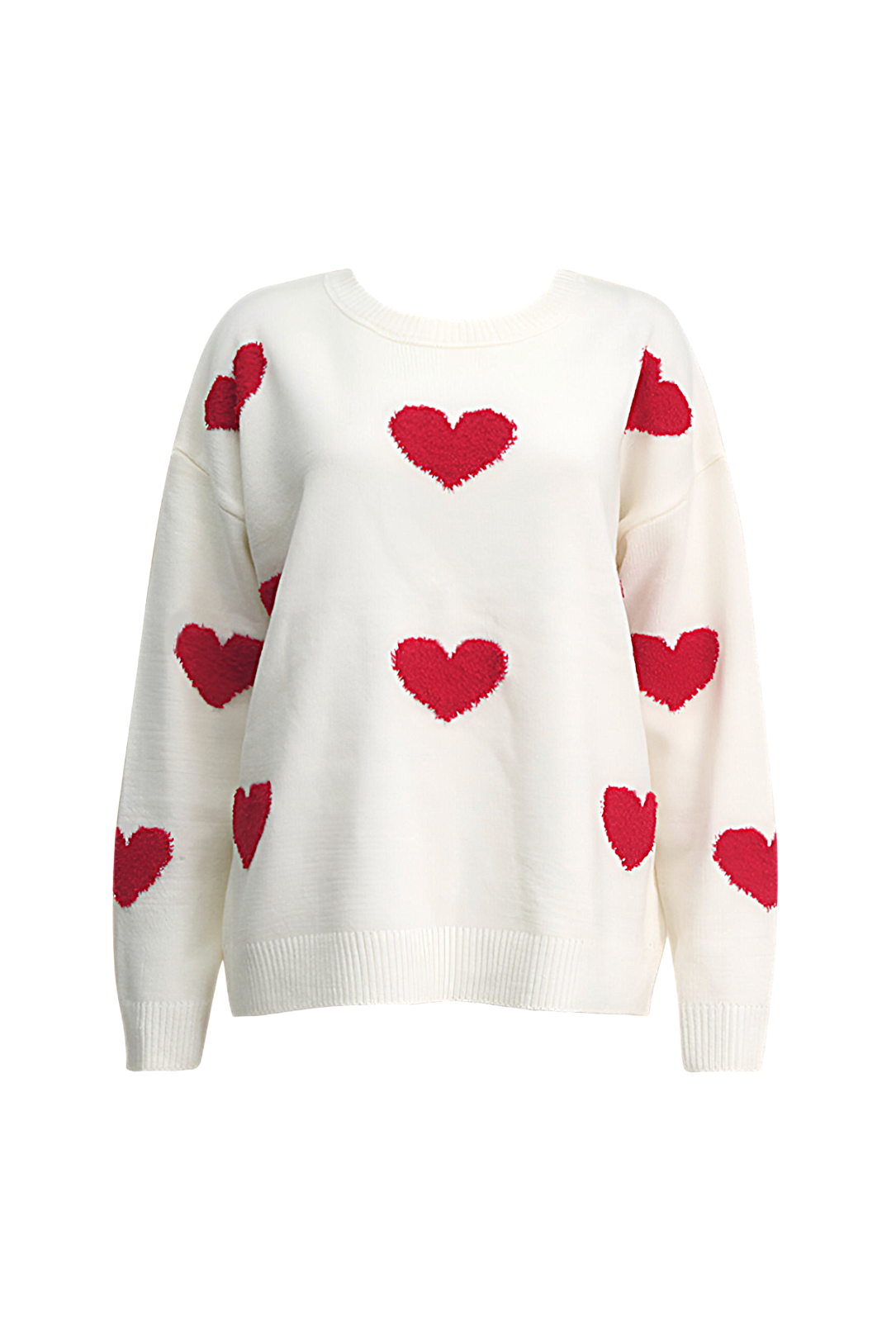 Jersey oversize de punto con corazones - Barissa