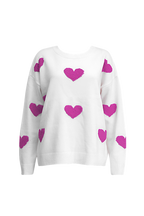 Jersey oversize de punto con corazones - Barissa