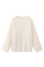 Jersey oversize mujer cuello redondo hombros caídos - Hanna