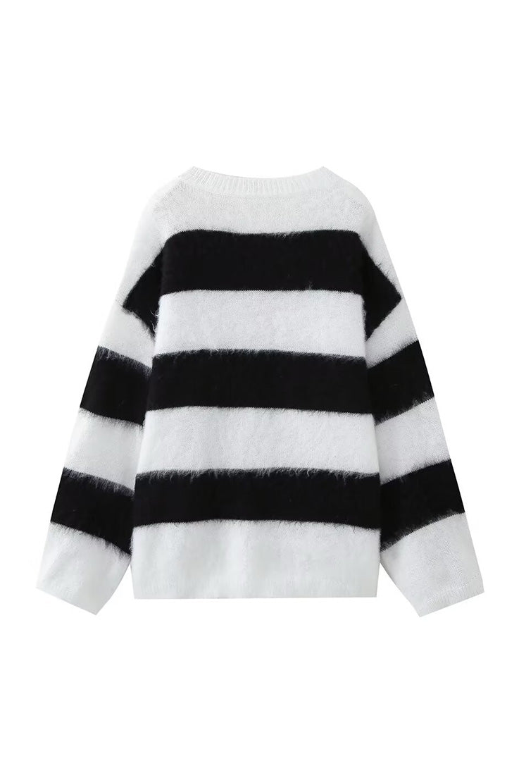 Jersey oversize mujer cuello redondo hombros caídos - Hanna