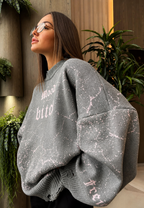 Jersey oversize mujer estampado gráfico detalles rotos - Liora