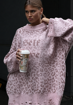 Jersey oversize mujer estampado gráfico detalles rotos - Liora