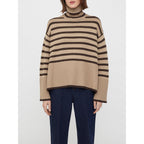 Jersey oversize mujer rayas cuello vuelto manga amplia - Leonie