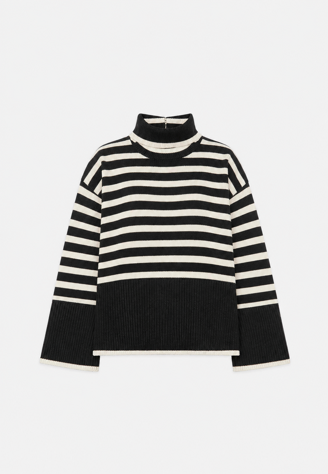 Jersey oversize mujer rayas cuello vuelto manga amplia - Leonie