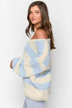 Jersey oversize mujer rayas hombros descubiertos - Frida