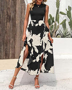 Salara - Elegante vestido partido con estampado floral