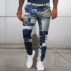 Veronto - Pantalones clásicos de verano patchwork para hombre