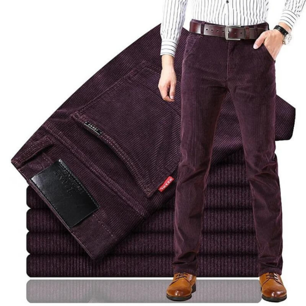 Rüdiger - Pantalones casual de pana para hombre