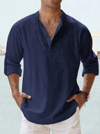 Leo - Camisa de verano de lino ligero - Aireada, elegante y perfecta para los días cálidos