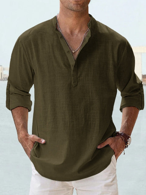 Leo - Camisa de verano de lino ligero - Aireada, elegante y perfecta para los días cálidos