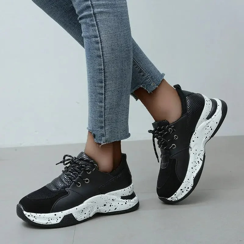 Alondra - Zapatillas deportivas con estampado de leopardo para mujer