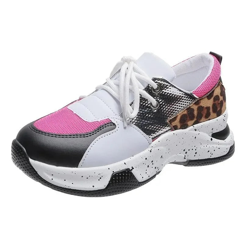 Alondra - Zapatillas deportivas con estampado de leopardo para mujer