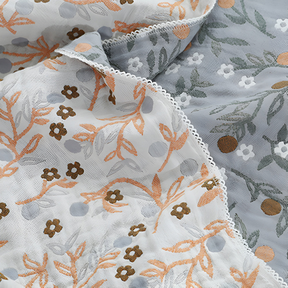 Colcha de algodón reversible