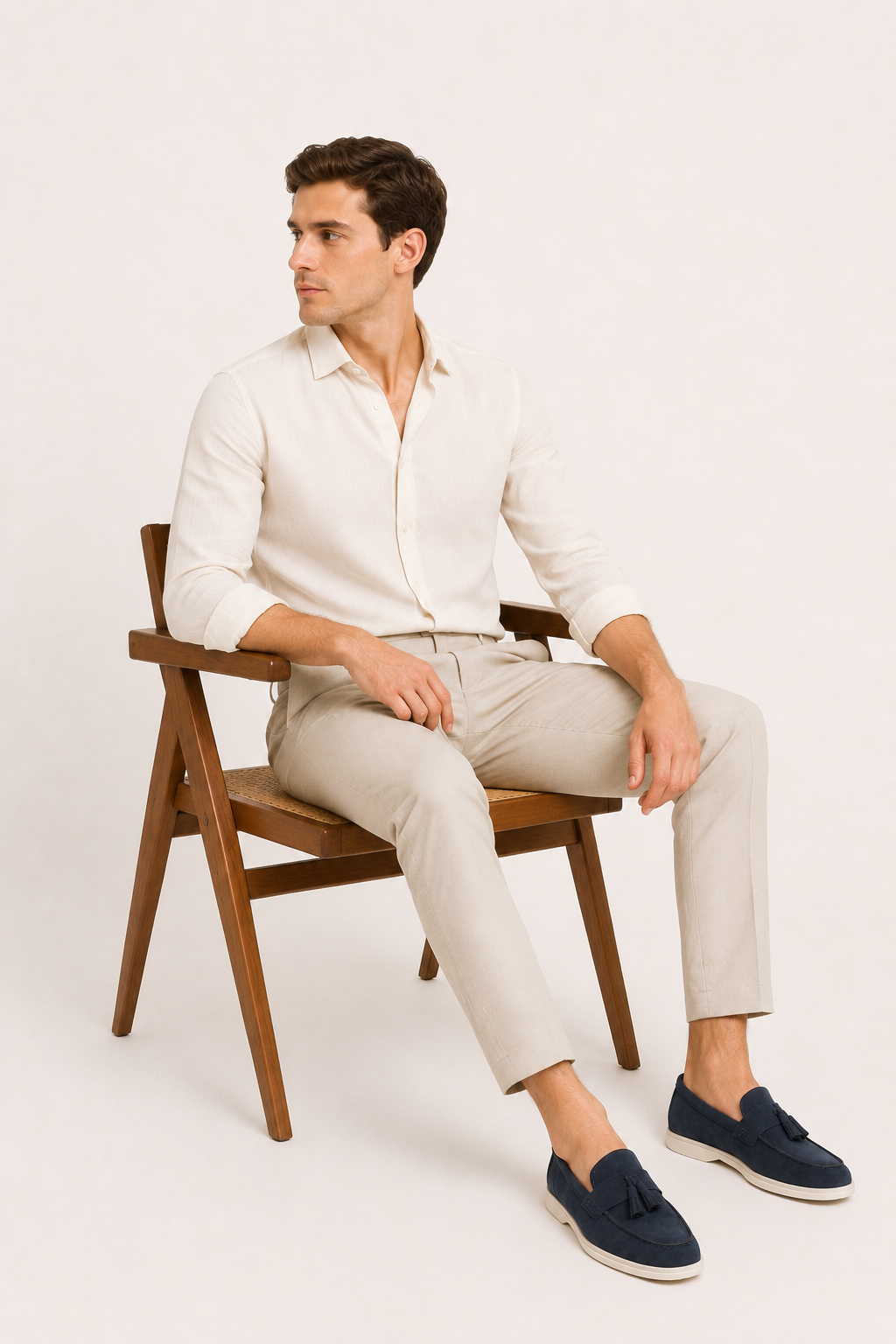 Mocasín casual de hombre con borlas y suela en contraste - Jannik