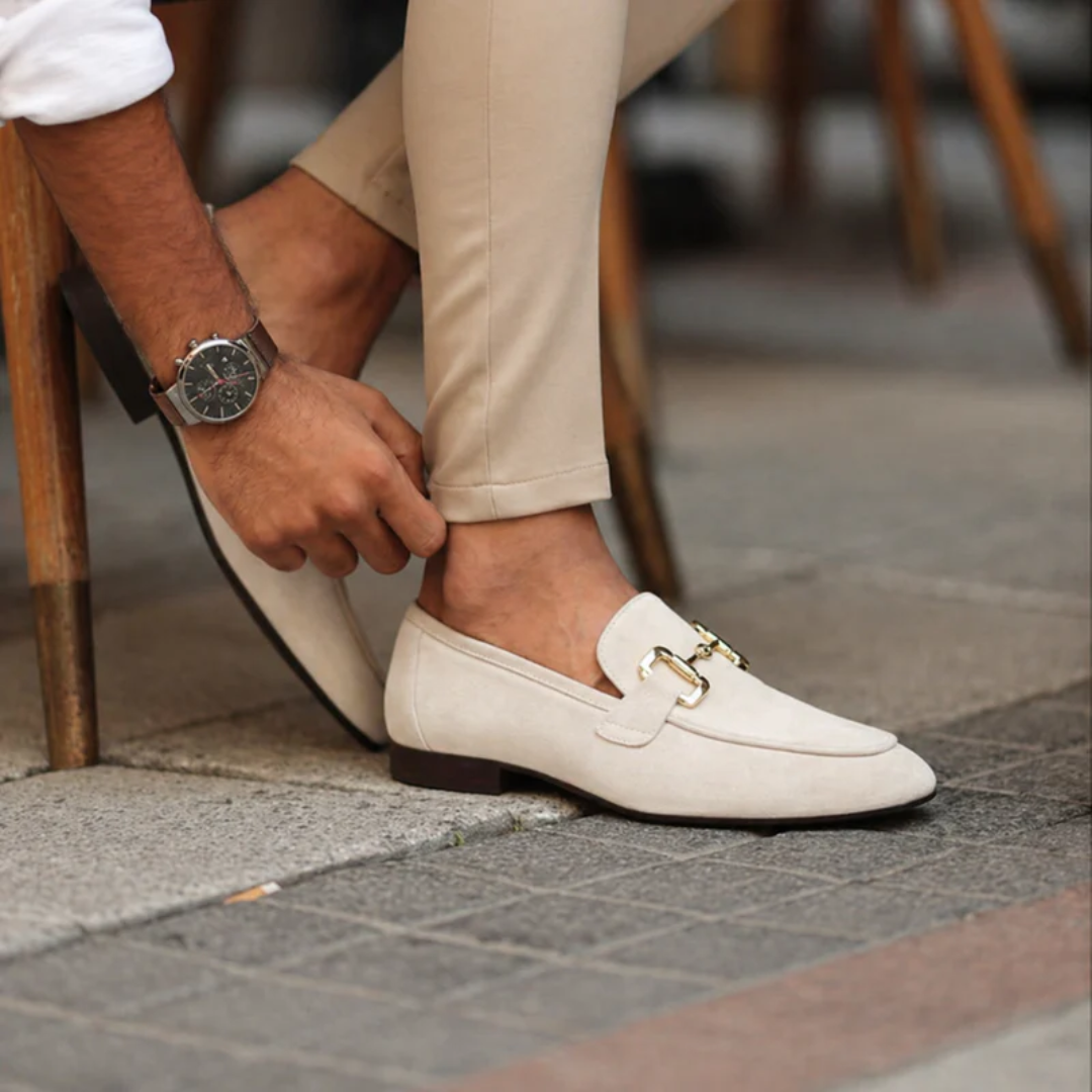 Mocasines hombre hebilla metálica diseño clásico - René