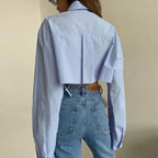 Juliet - Camisa oversize abotonada de doble botonadura