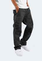 Pantalón cargo hombre fit bolsillos laterales bajo ajustable - Hilbert