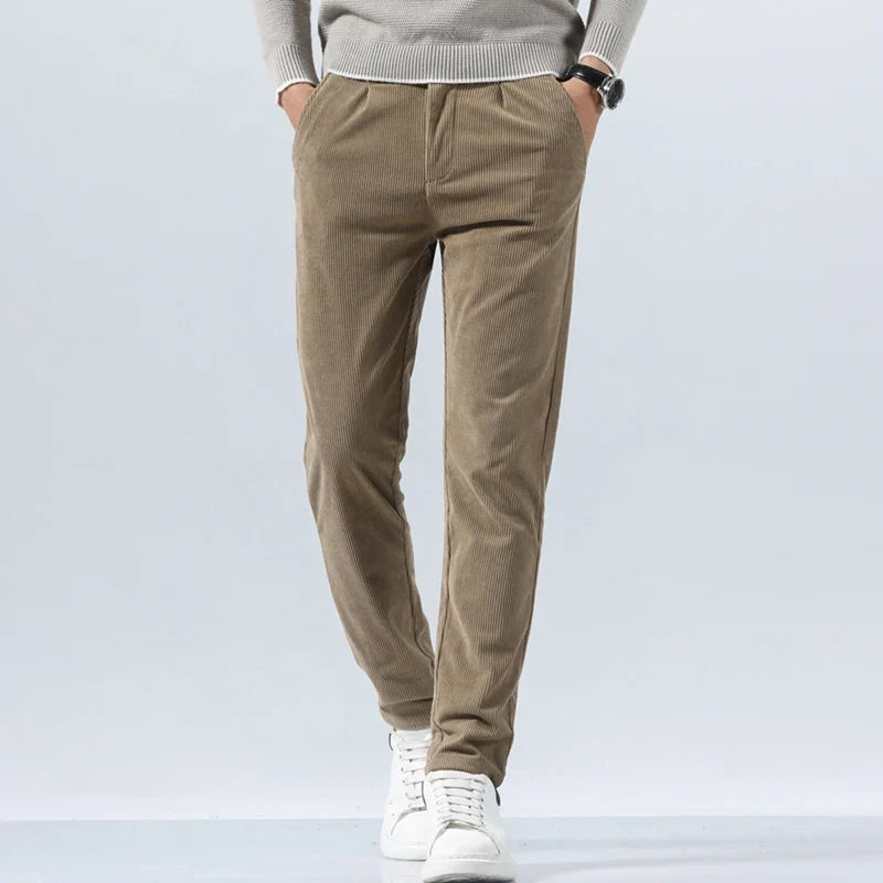 Pantalón de pana hombre pinzas bolsillos laterales - Corvin