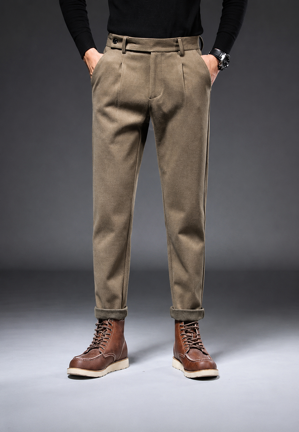 Pantalón casual de corte recto con pinzas - Viktor