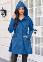 Parka impermeable mujer capucha cintura ajustable - Vérane