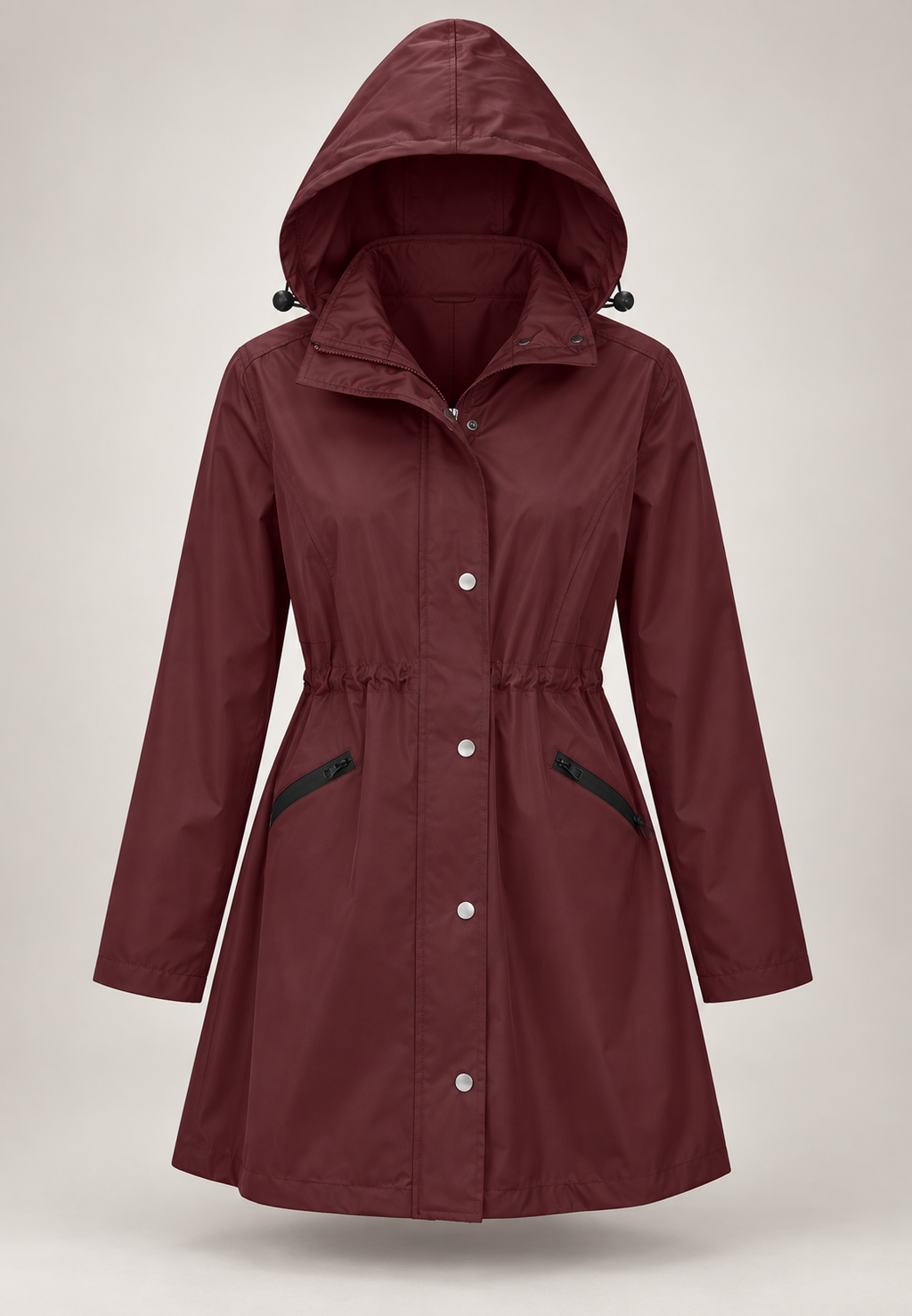 Parka impermeable mujer capucha cintura ajustable - Vérane