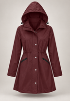Parka impermeable mujer capucha cintura ajustable - Vérane